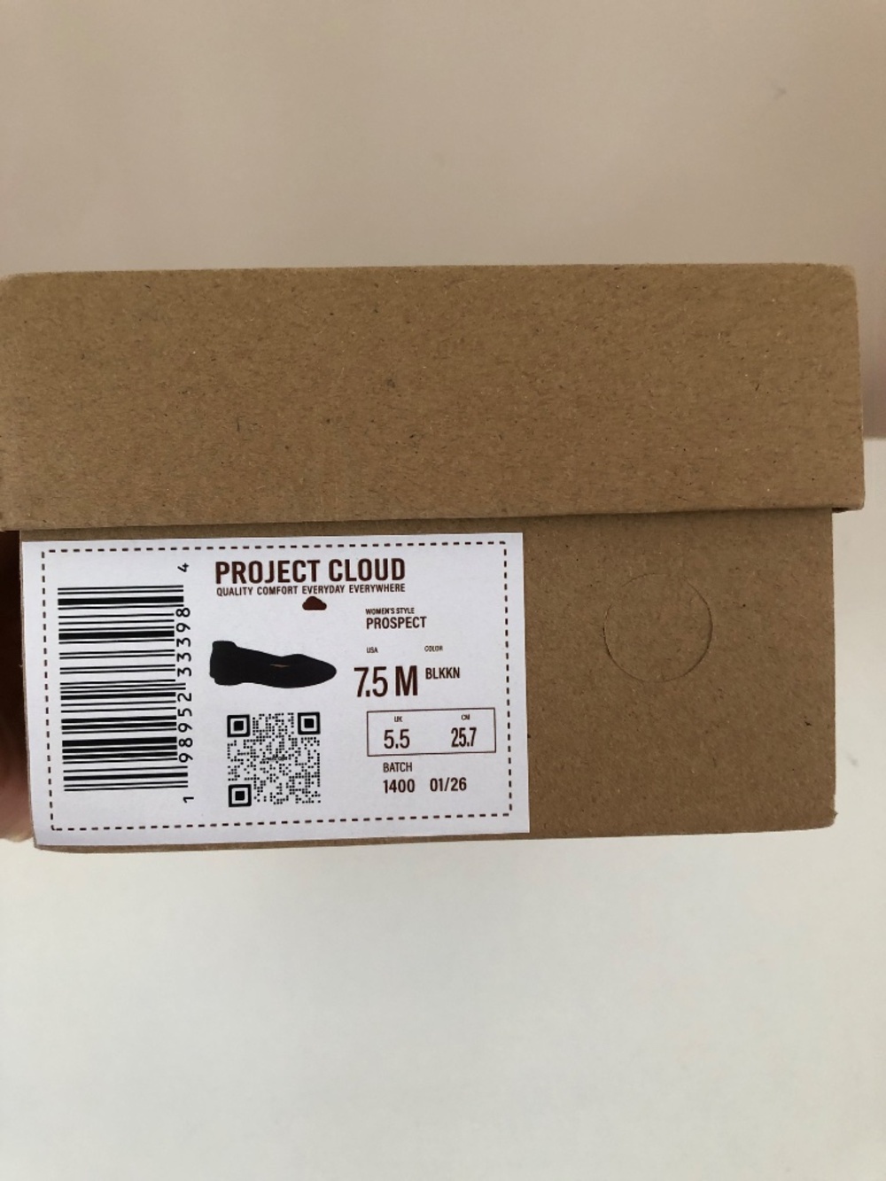 NIB Project Cloud Womens Black Knit Ballet Flats w/ Memory Foam - Picture 3 of 4